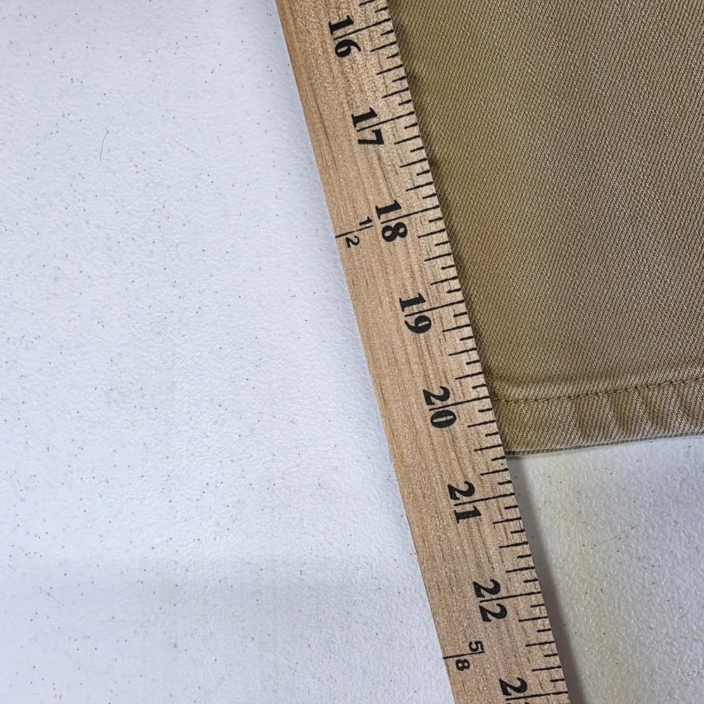 Judy Blue Tan Khaki Garment Dyed Cropped Straigtht Jeans Womens 13/31 - Picture 10 of 10